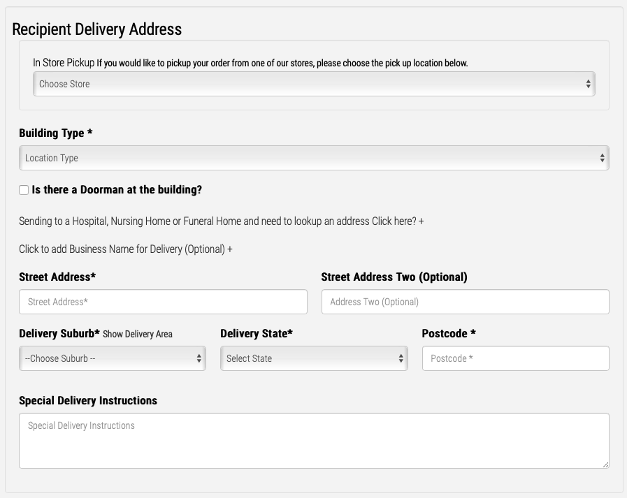 Recipient Address